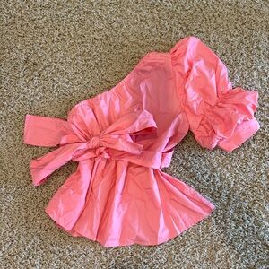 SHEIN Pink Off-Shoulder Blouse